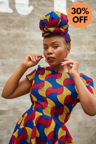 Antonia Multicoloured Headwrap Dresses