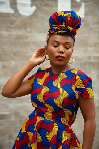 Antonia Multicoloured Headwrap Dresses