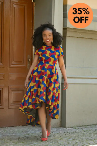 Antonia Multicoloured High Low Dress Dresses
