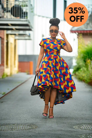 Antonia Multicoloured High Low Dress Dresses