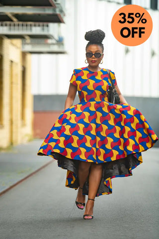 Antonia Multicoloured High Low Dress Dresses