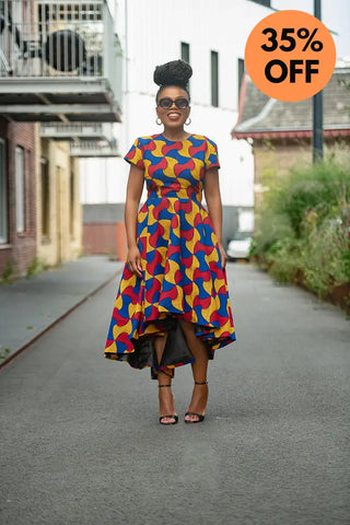 Antonia Multicoloured High Low Dress Dresses