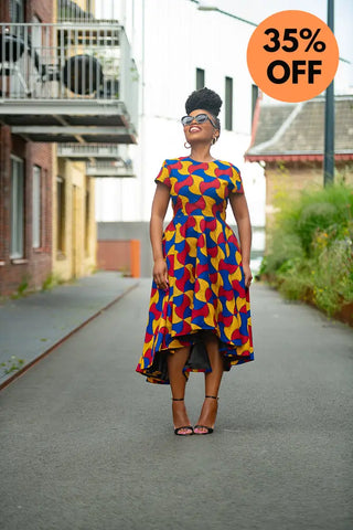 Antonia Multicoloured High Low Dress Dresses