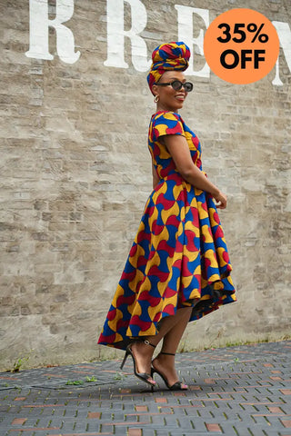 Antonia Multicoloured High Low Dress Dresses