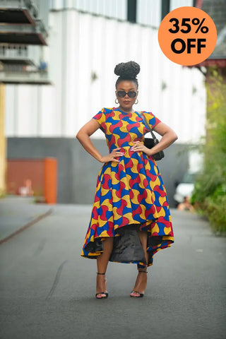 Antonia Multicoloured High Low Dress Dresses