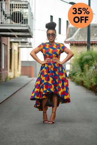 Antonia Multicoloured High Low Dress Dresses