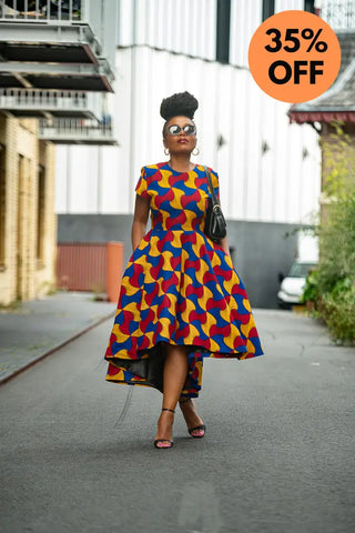 Antonia Multicoloured High Low Dress Dresses