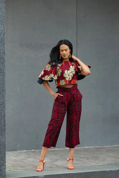 Beige & Red