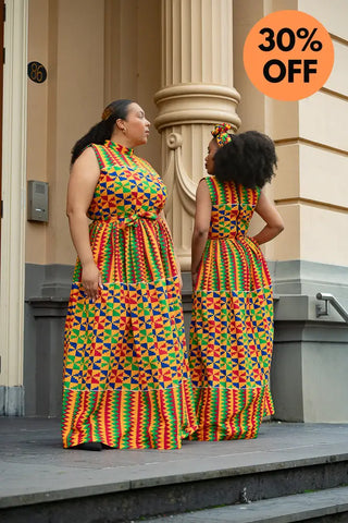 Asana Kente Maxi Dress Dresses
