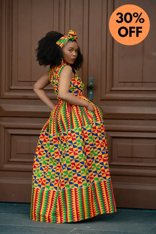 Asana Kente Maxi Dress Dresses