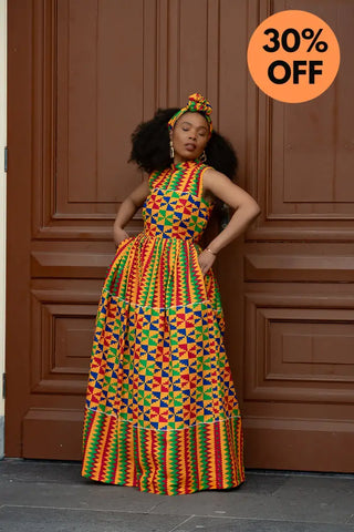 Asana Kente Maxi Dress Dresses
