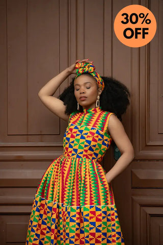 Asana Kente Maxi Dress Dresses