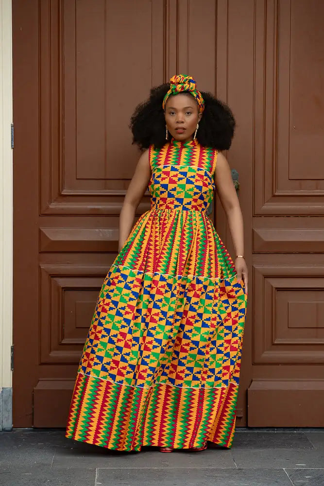 Asana Kente Maxi Dress Dresses