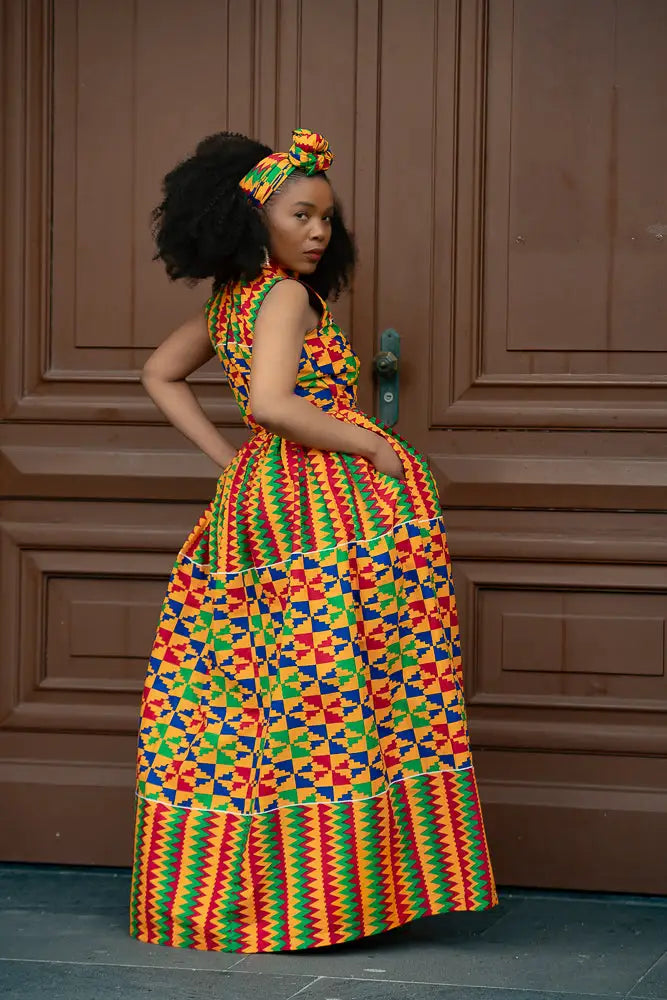 Asana Kente Maxi Dress Dresses