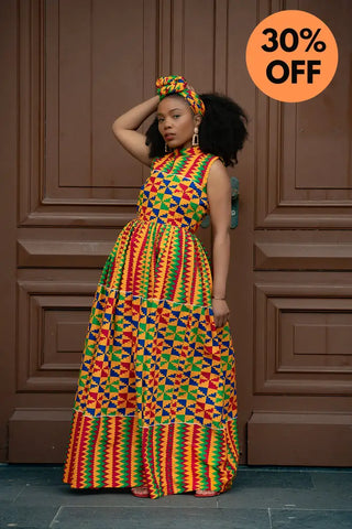 Asana Kente Maxi Dress Dresses