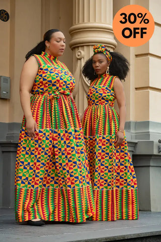 Asana Kente Maxi Dress Dresses