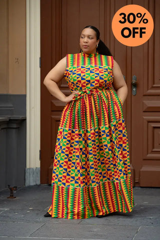 Asana Kente Maxi Dress Dresses