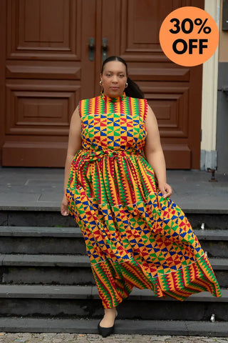 Asana Kente Maxi Dress Dresses