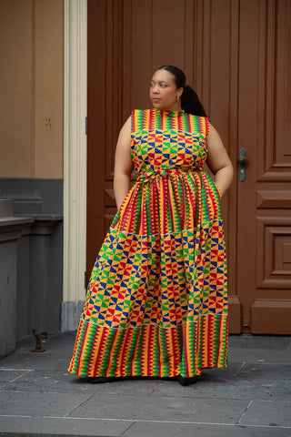 Asana Kente Maxi Dress Dresses