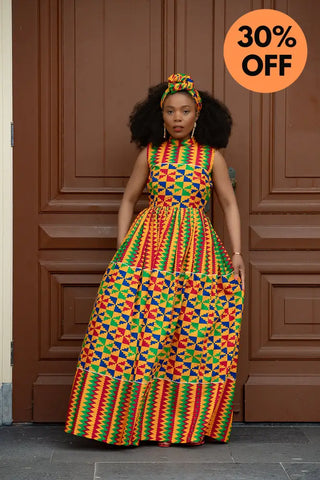 Asana Kente Maxi Dress Dresses