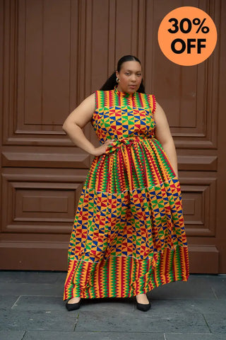 Asana Kente Maxi Dress Dresses