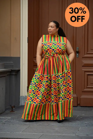 Asana Kente Maxi Dress Dresses