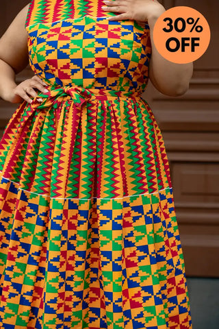 Asana Kente Maxi Dress Dresses
