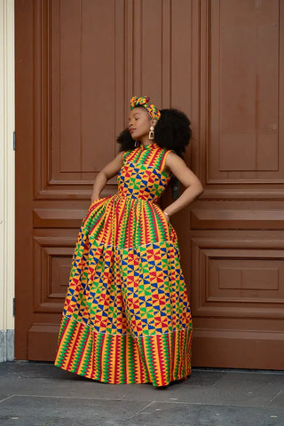 Asana Kente Maxi Dress Dresses