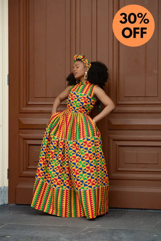 Asana Kente Maxi Dress Dresses