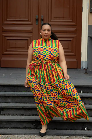 Asana Kente Maxi Dress Dresses