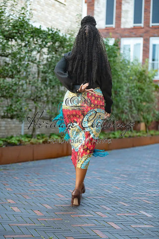 Awele Tassle Gold Skirt Apparel & Accessories