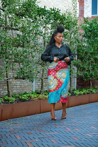 Awele Tassle Gold Skirt Apparel & Accessories