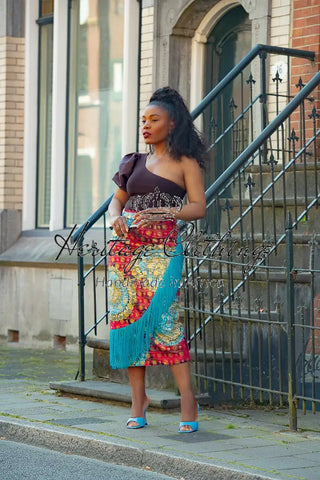Awele Tassle Gold Skirt Apparel & Accessories