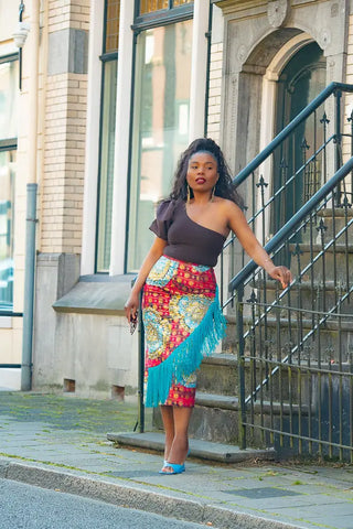 Awele Tassle Gold Skirt Apparel & Accessories