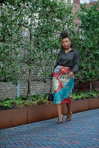 Awele Tassle Gold Skirt Apparel & Accessories
