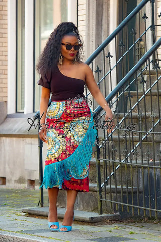 Awele Tassle Gold Skirt Apparel & Accessories