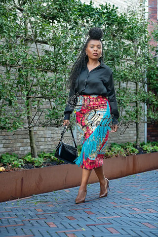 Awele Tassle Gold Skirt Apparel & Accessories
