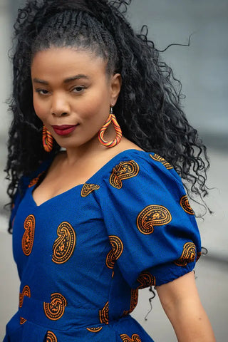 AYANDA BLUE MIDI DRESS Dresses