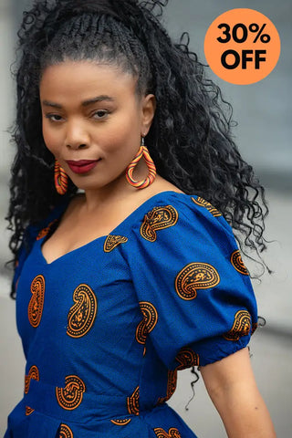 AYANDA BLUE MIDI DRESS Dresses