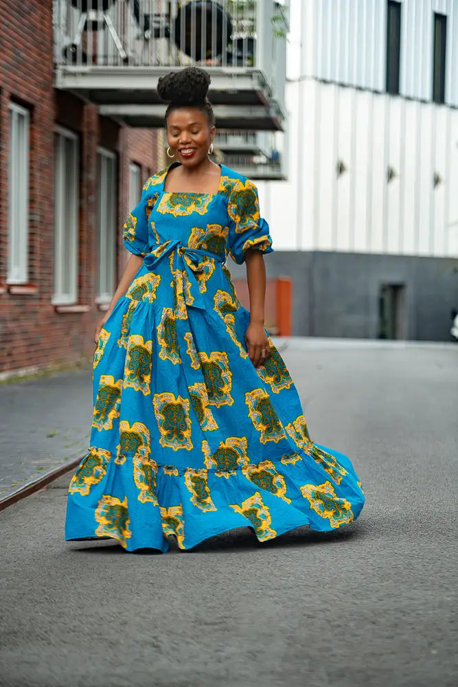 Ayaoba Square Neck Maxi Dress