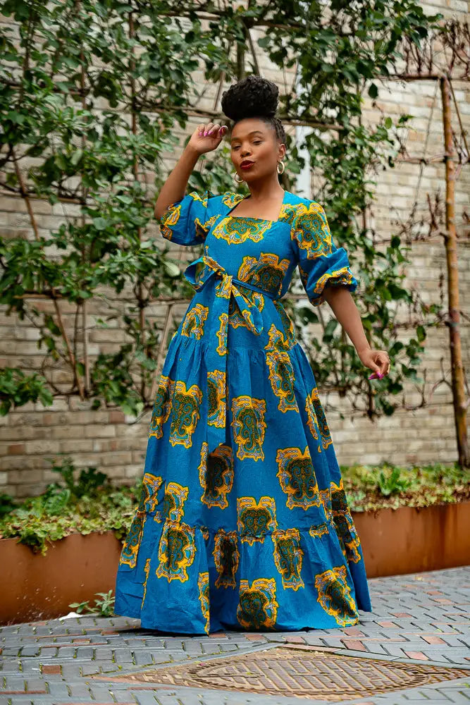 Ayaoba Square Neck Maxi Dress M