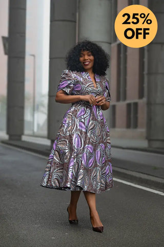 BEVERLY BROWN AND SILVER DRESS Women’s Dress