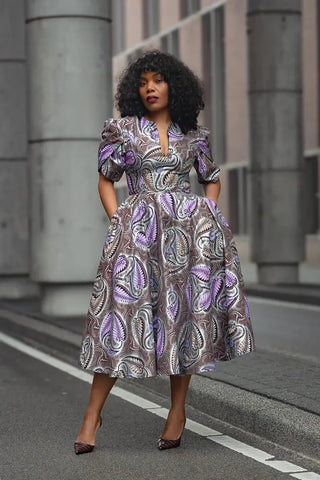 BEVERLY BROWN AND SILVER DRESS Women’s Dress