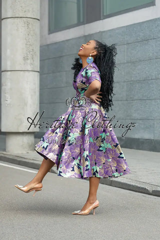 BEVERLY PURPLE AND GOLD DRESS Dresses