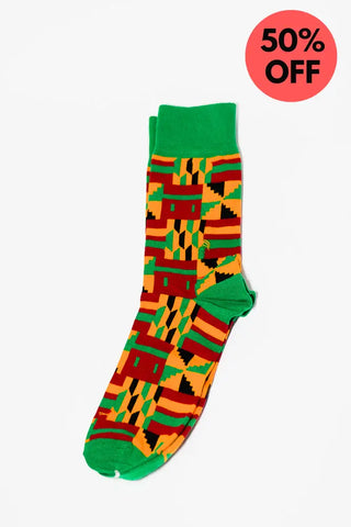 BISSAU GREEN SOCKS UK 4-8/EU 36-41