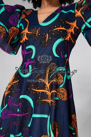 CHIMAMANDA MULTICOLOURED V- BACK MAXI DRESS Dresses