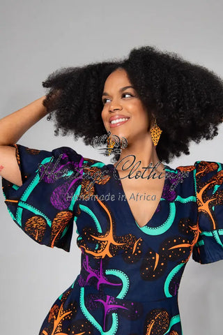 CHIMAMANDA MULTICOLOURED V- BACK MAXI DRESS Dresses
