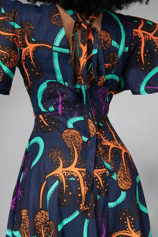 CHIMAMANDA MULTICOLOURED V- BACK MAXI DRESS Dresses