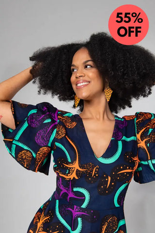 CHIMAMANDA MULTICOLOURED V- BACK MAXI DRESS Dresses