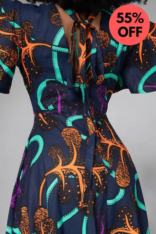 CHIMAMANDA MULTICOLOURED V- BACK MAXI DRESS Dresses